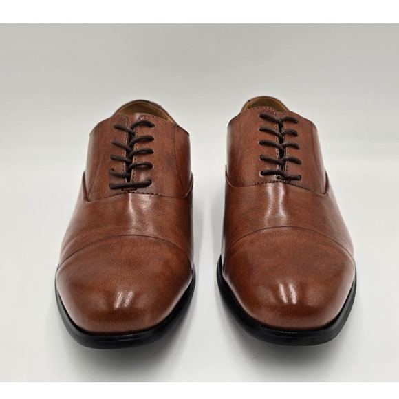 Kenneth Cole Reaction Kylar Oxfords Brown Lace Up Cap Toe Shoe Men's 7W - Picture 6 of 10